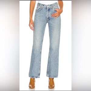 Agolde mid-rise relaxed boot cut jeans